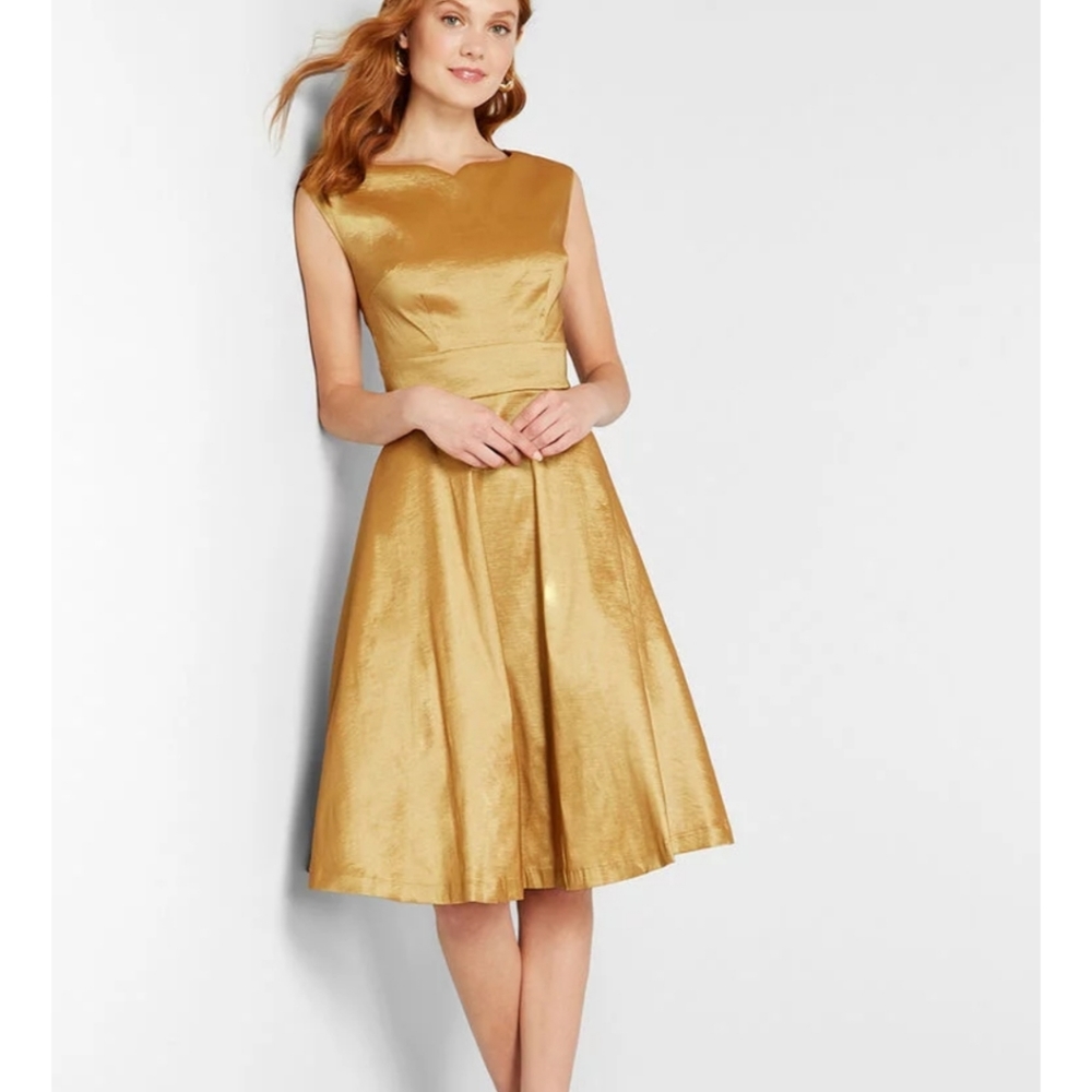 NWT Gold Satin Dress